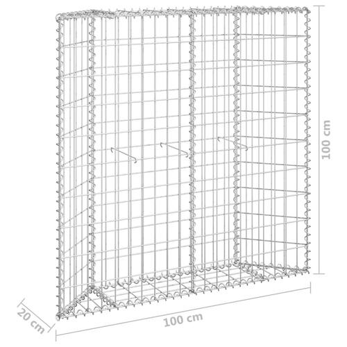 Gabion-højbed 100x20x100 cm trapezformet galvaniseret stål