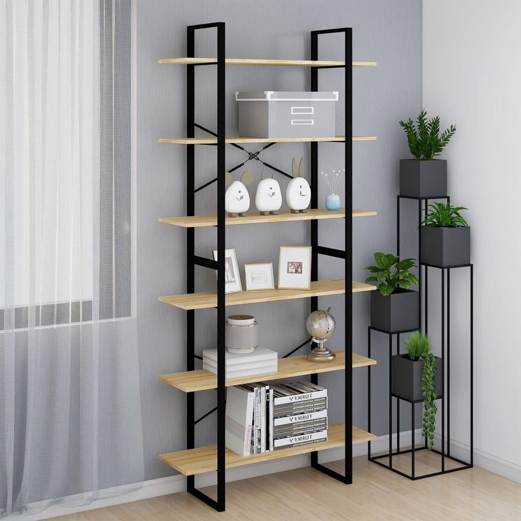 Reol 100x30x210 cm massivt fyrretræ