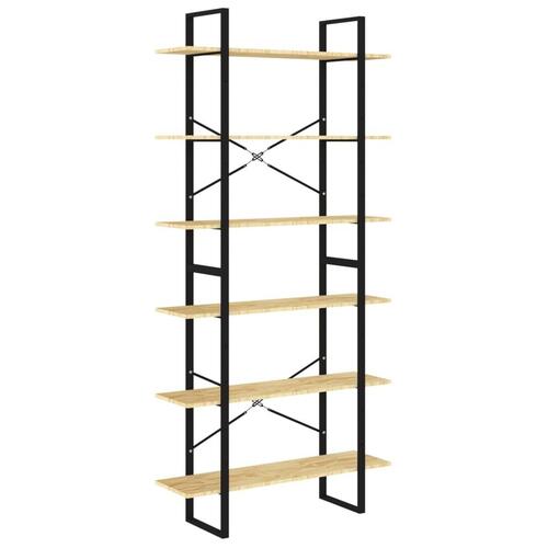 Reol 100x30x210 cm massivt fyrretræ