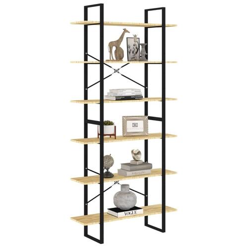 Reol 100x30x210 cm massivt fyrretræ