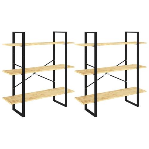 Reol 100x30x210 cm massivt fyrretræ