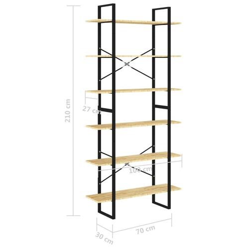 Reol 100x30x210 cm massivt fyrretræ