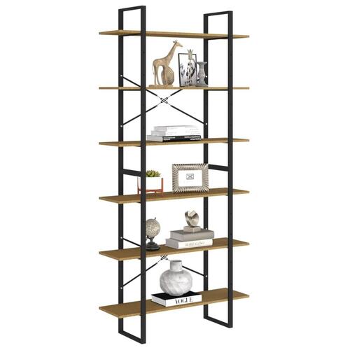 Reol 100x30x210 cm massivt fyrretræ