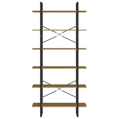 Reol 100x30x210 cm massivt fyrretræ
