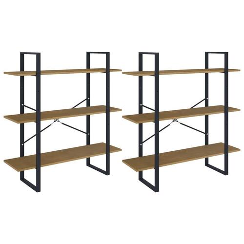 Reol 100x30x210 cm massivt fyrretræ
