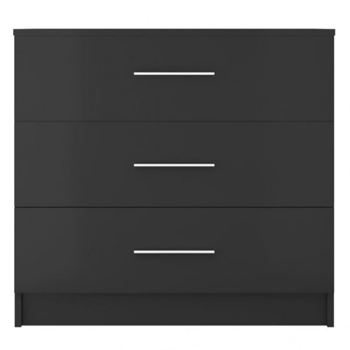Kommode 71x35x68 cm konstrueret træ sort