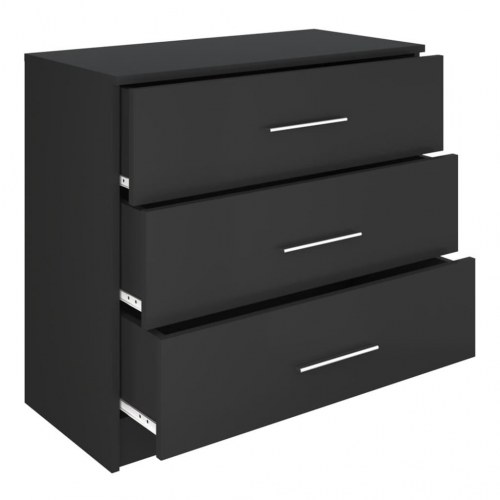 Kommode 71x35x68 cm konstrueret træ sort