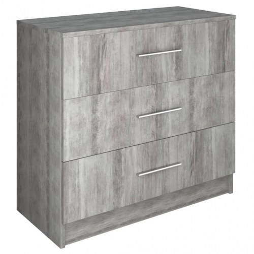 Kommode 71x35x68 cm konstrueret træ betongrå