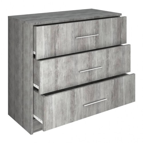 Kommode 71x35x68 cm konstrueret træ betongrå