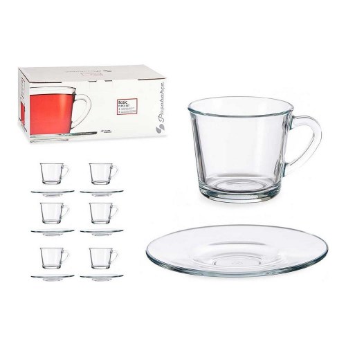 Pasabahce Basic kaffesæt i glas 190 ml - 6 dele, gennemsigtig