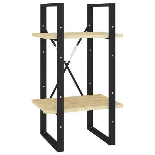 Bogreol 40x30x70 cm 2 hylder massivt fyrretræ