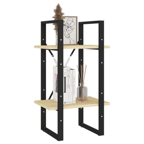 Bogreol 40x30x70 cm 2 hylder massivt fyrretræ