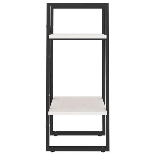 Bogreol 40x30x70 cm 2 hylder massivt fyrretræ hvid