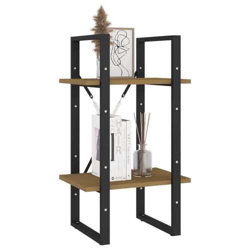 Bogreol 40x30x70 cm 2 hylder massivt fyrretræ