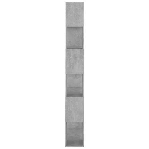 Bogreol/rumdeler 80x24x186 cm spånplade betongrå