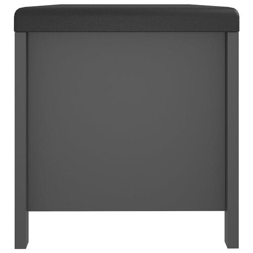 Opbevaringskasse med hynde 105x40x45 cm spånplade grå