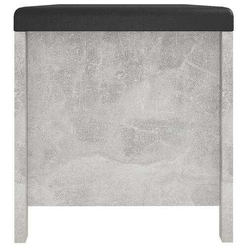 Opbevaringskasse med hynde 105x40x45 cm spånplade betongrå