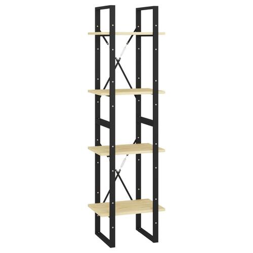 Bogreol 40x30x140 cm 4 hylder massivt fyrretræ