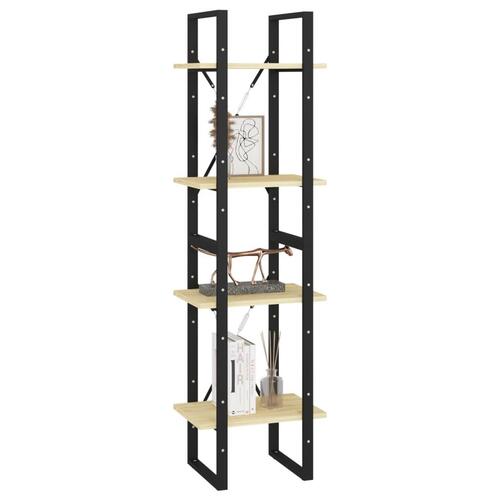 Bogreol 40x30x140 cm 4 hylder massivt fyrretræ