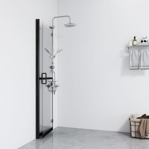 Foldbar brusevæg 90x190 cm transparent sikkerhedsglas