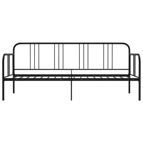 Sengestel til udtræksseng 90x200 cm metal sort