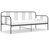 Sengestel til udtræksseng 90x200 cm metal grå