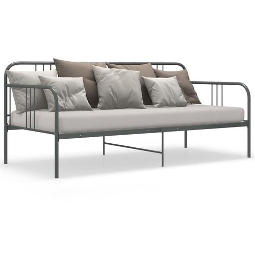 Sengestel til udtræksseng 90x200 cm metal grå