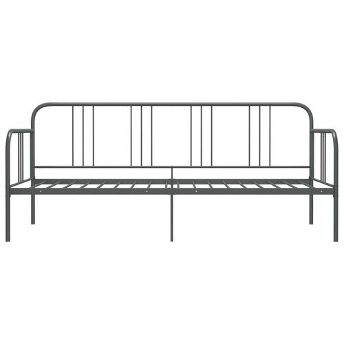 Sengestel til udtræksseng 90x200 cm metal grå