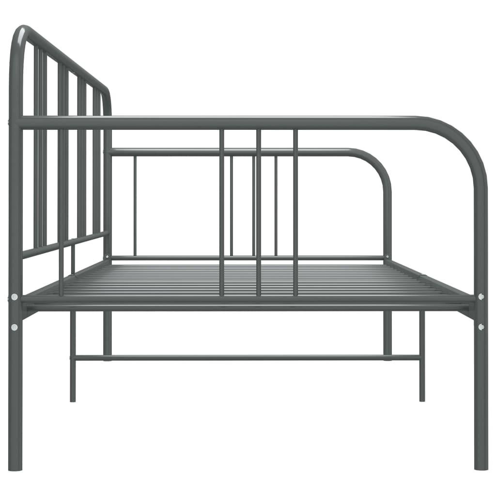 Sengestel til udtræksseng 90x200 cm metal grå