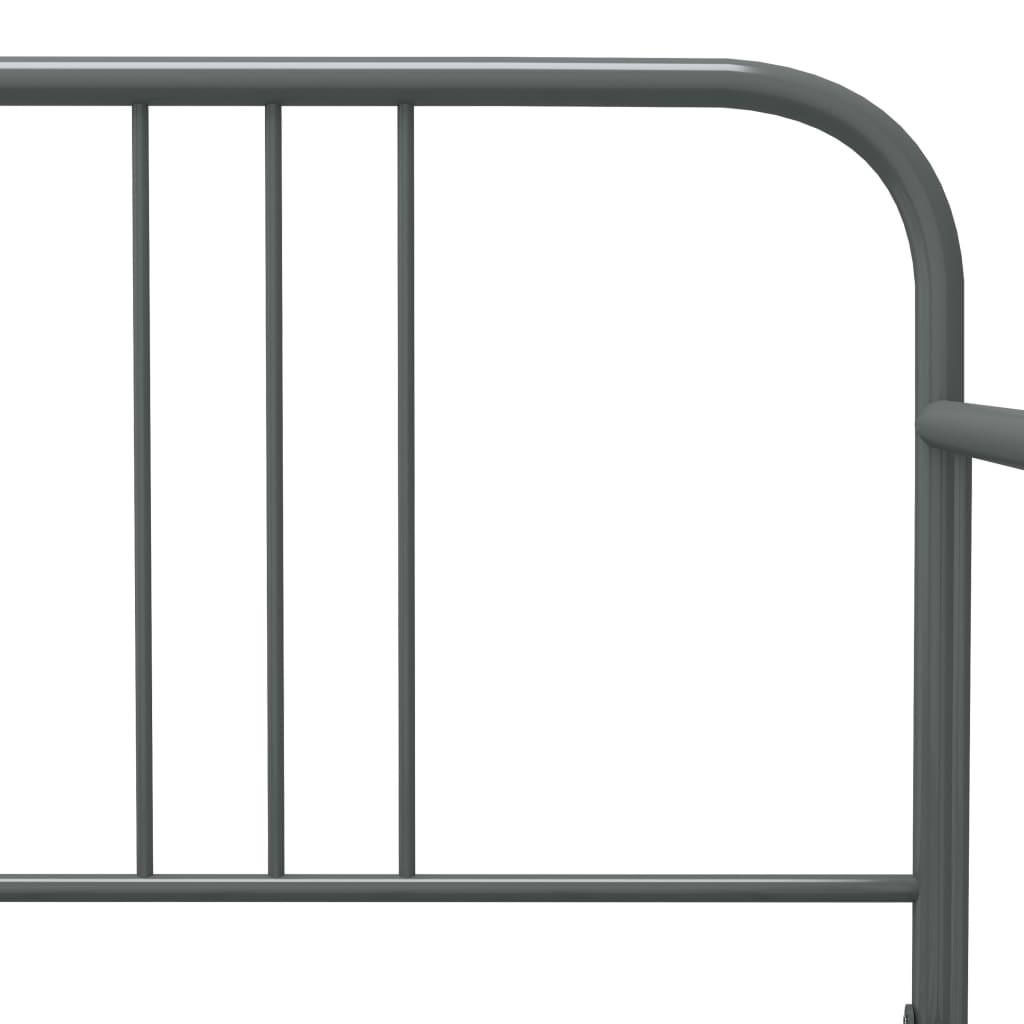 Sengestel til udtræksseng 90x200 cm metal grå