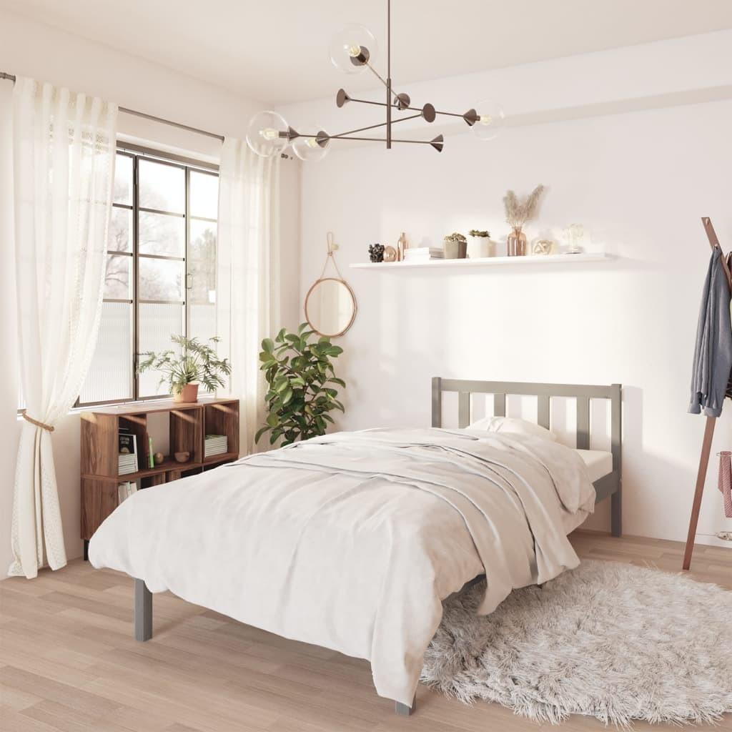 Sengeramme 75x190 cm Small Single massivt fyrretræ grå
