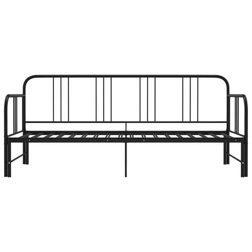 Sengestel til udtrækssofa 90x200 cm metal sort