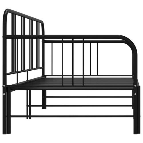 Sengestel til udtrækssofa 90x200 cm metal sort