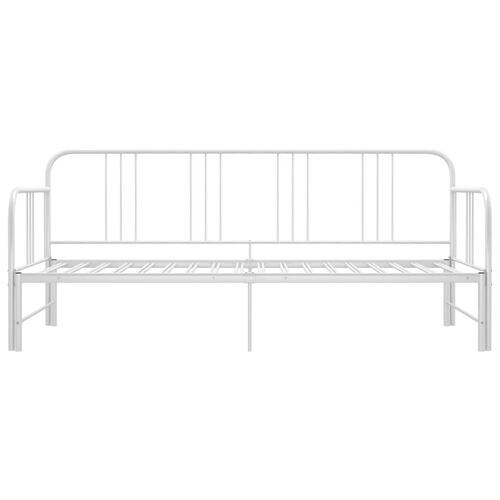 Sengestel til udtræksseng 90x200 cm metal hvid