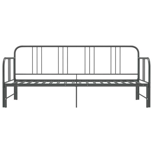 Sengestel til udtræksseng 90x200 cm metal grå