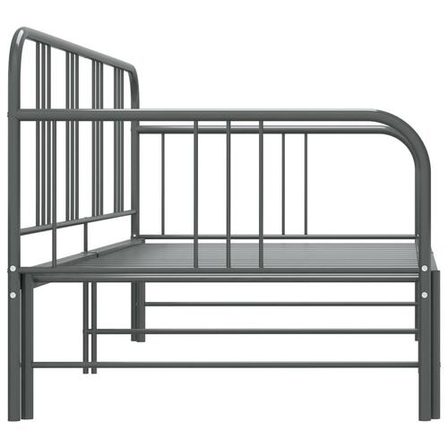 Sengestel til udtræksseng 90x200 cm metal grå