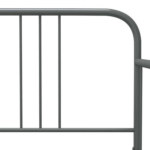 Sengestel til udtræksseng 90x200 cm metal grå