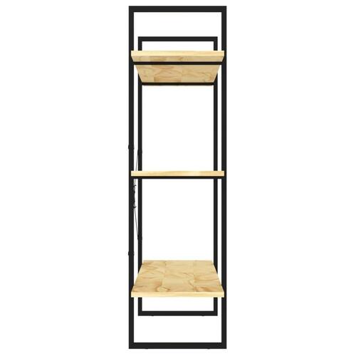 Bogreol 100x30x105 cm 3 hylder massivt fyrretræ