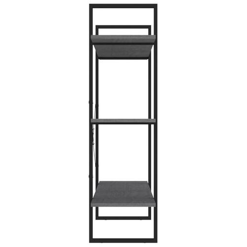 Bogreol med 3 hylder 100x30x105 cm massivt fyrretræ grå