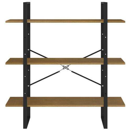 Bogreol 100x30x105 cm 3 hylder massivt fyrretræ