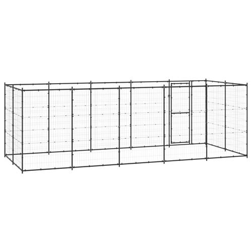 Udendørs hundebur 12,1 m² stål