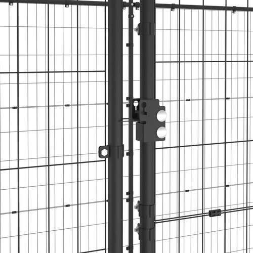 Udendørs hundebur 21,78 m² stål