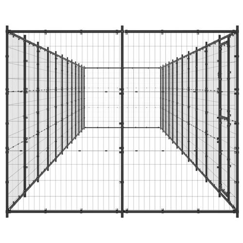 Udendørs hundebur 26,62 m² stål