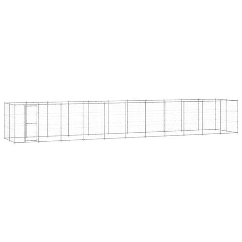 Udendørs hundebur 26,62 m² galvaniseret stål