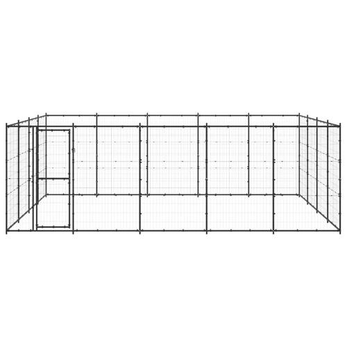 Udendørs hundebur 24,2 m² stål
