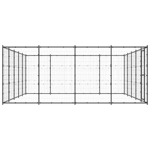 Udendørs hundebur 24,2 m² stål