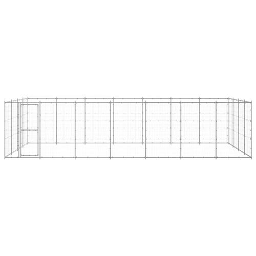 Udendørs hundebur 33,88 m² galvaniseret stål