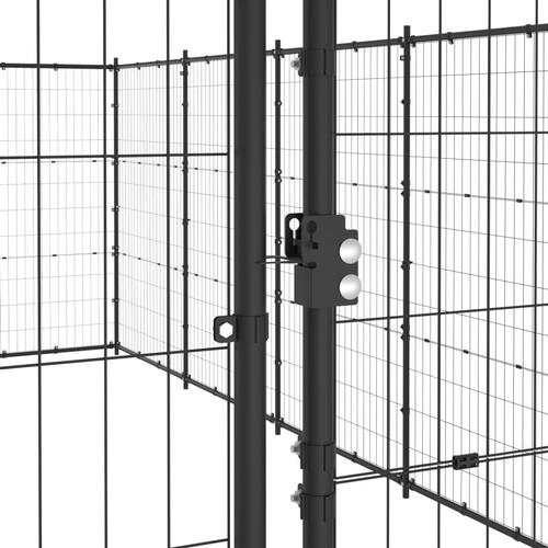 Udendørs hundebur 21,78 m² stål