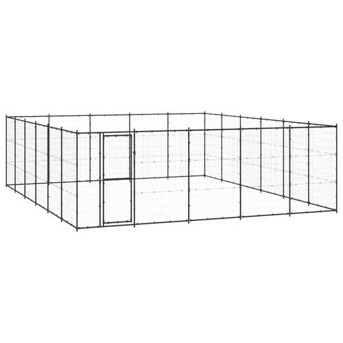 Udendørs hundebur 36,3 m² stål