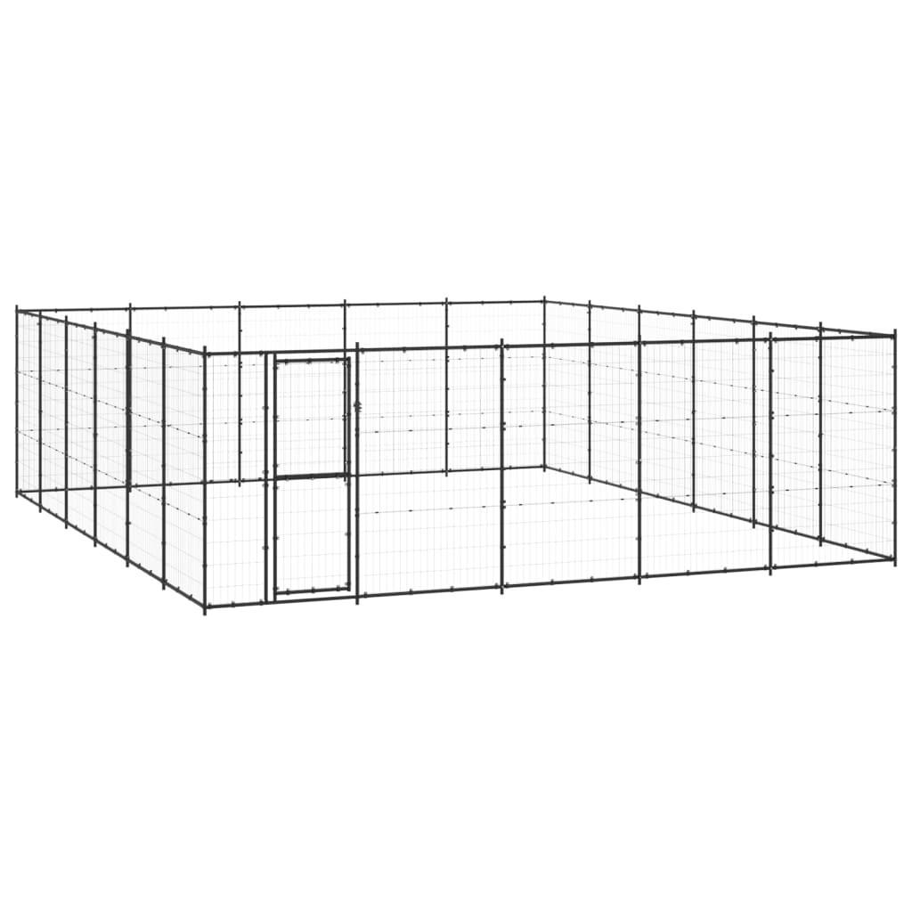 Udendørs hundebur 36,3 m² stål
